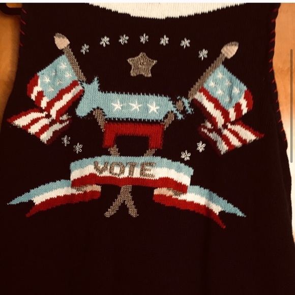 Vintage Democrat Vest 1X - Picture 3 of 5